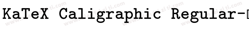 KaTeX Caligraphic Regular字体转换